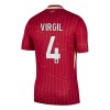 Conjunto (Camiseta+Pantalón Corto) Liverpool Virgil 4 Primera Equipación 2024-25 - Niño